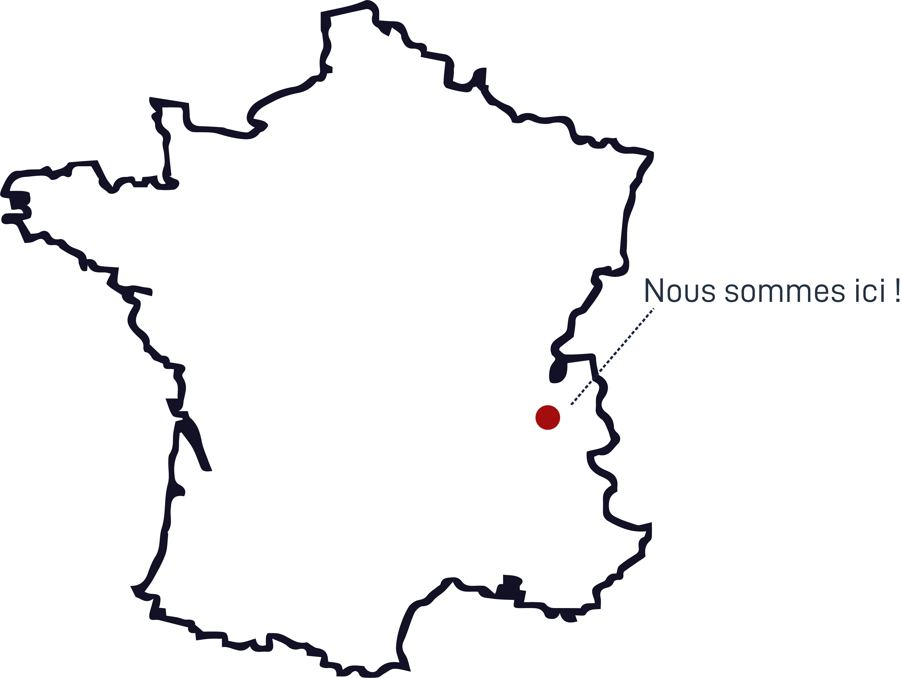 Carte de France Transport des Alpes - Nous sommes ici